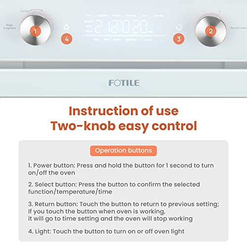 4-in-1 Countertop Dehydrator Oven with Preset Menu