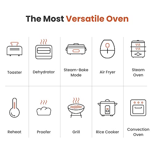 4-in-1 Countertop Dehydrator Oven with Preset Menu