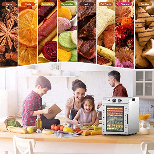 ROVRAk 12-Tray Stainless Steel Dehydrator with Heat Control