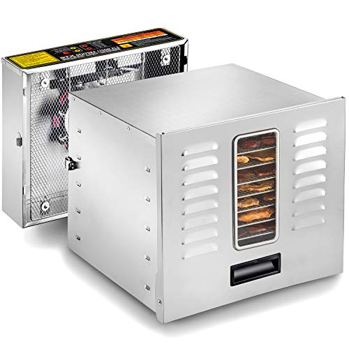 Commercial Grade Stainless Steel Food Dehydrator with 10 Trays