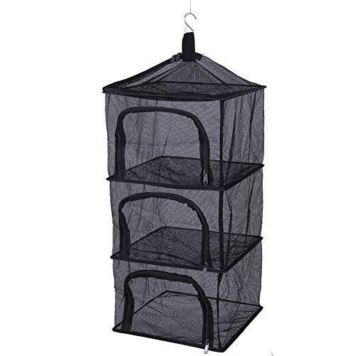 4-Layer Foldable Hanging Food Dehydrator Net Rack