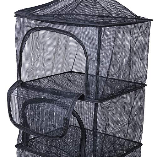 4-Layer Foldable Hanging Food Dehydrator Net Rack