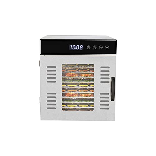 NutriChef Stainless Steel Food Dehydrator - 1000W, 14 Shelf