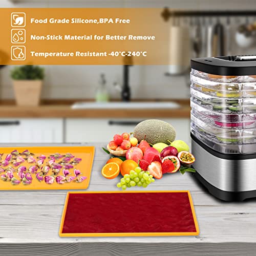 Non-stick Dehydrator Trays with Silicone Mats