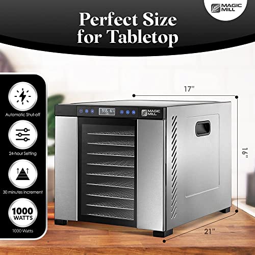 11-Tray Stainless Steel Food Dehydrator with Timer