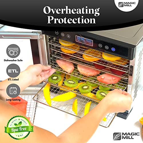 11-Tray Stainless Steel Food Dehydrator with Timer