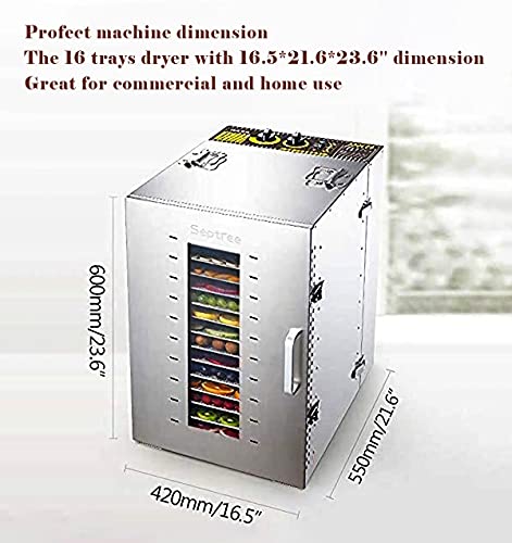 Large 16-Tray Commercial Food Dehydrator Machine