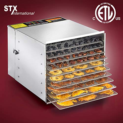 Commercial Grade Stainless Steel Food Dehydrator with 10 Trays
