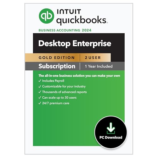 QuickBooks Desktop Enterprise Gold 2024 2 User Subscription