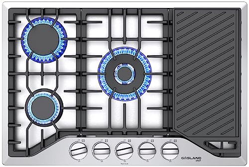 5-Burner Gas Cooktop with Reversible Grill/Griddle
