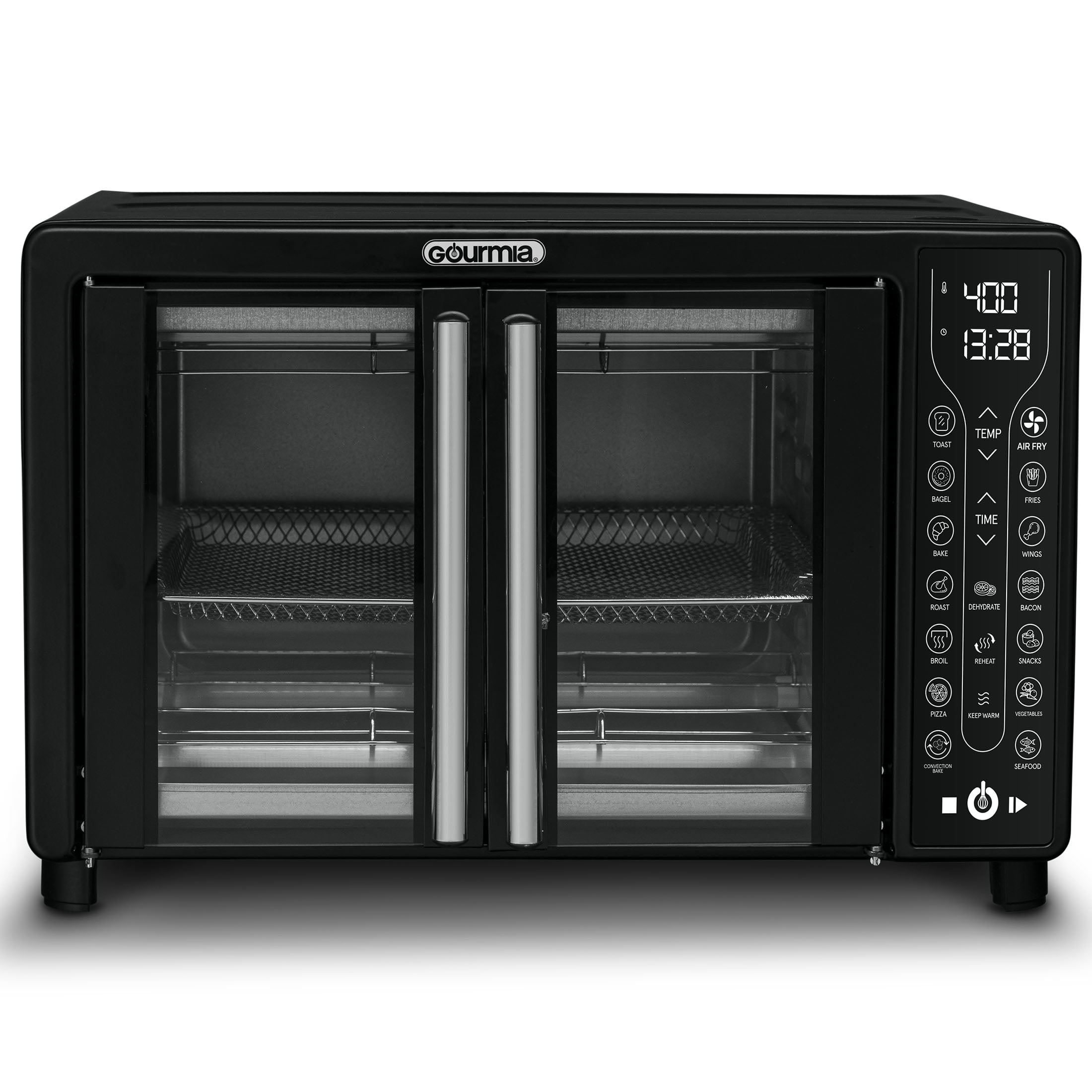 Black Gourmia French Door Air Fryer Oven