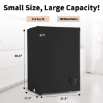 WANAI 3.5 Cu. ft. Top-Opening Chest Freezer