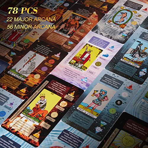 XSYLOHXL Beginners Tarot Deck Set with Meanings