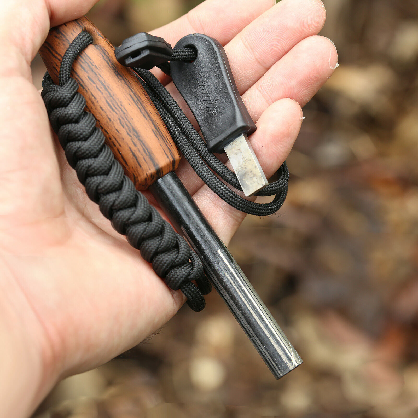 Ferro Rod Fire Starter with Handle & Striker