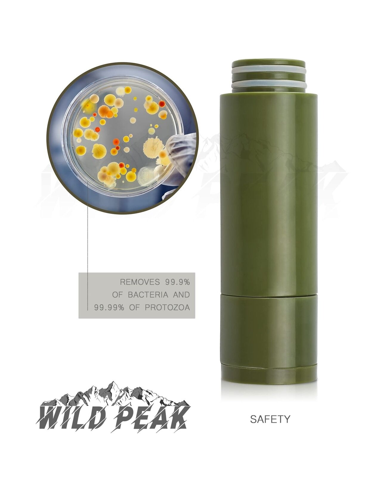 Wild Peak Outdoor Tactical Water Filter Pump