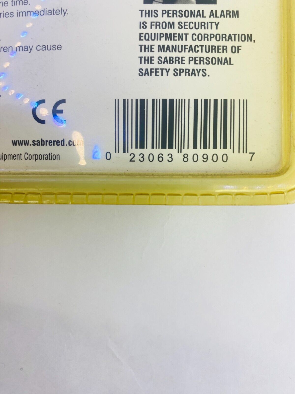 Sealed Sabre Personal Alarm with 110 dB