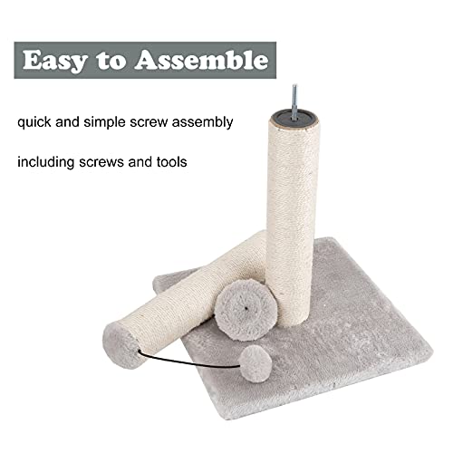 Tall Grey Scratching Post for Cats