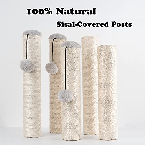 Tall Grey Scratching Post for Cats