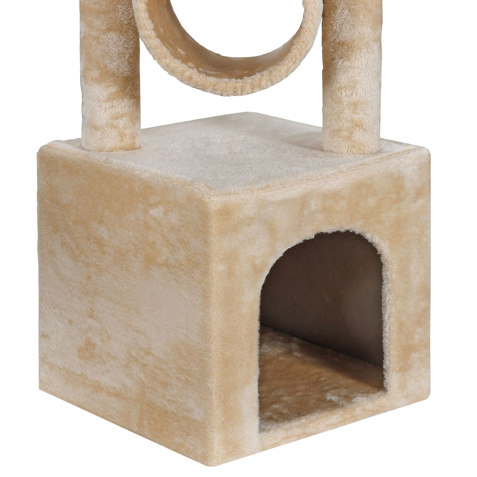 Beige Cat Tree Condo Scratching Post Tower