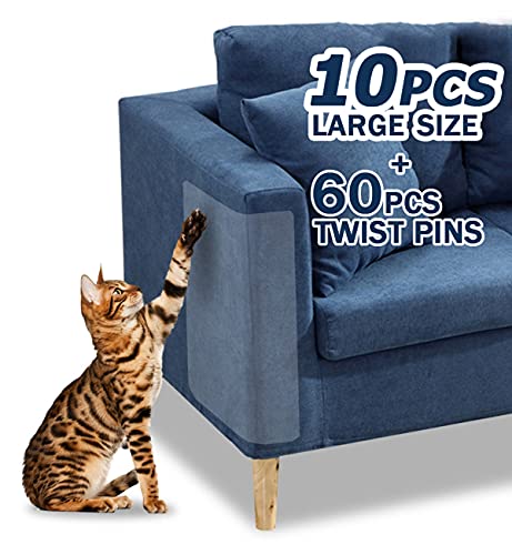 Clear Cat Scratch Protectors for Furniture (10-Pack)