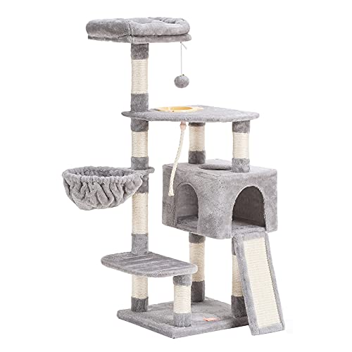 Multi-Level Heybly Cat Tower with Feeding Bowl