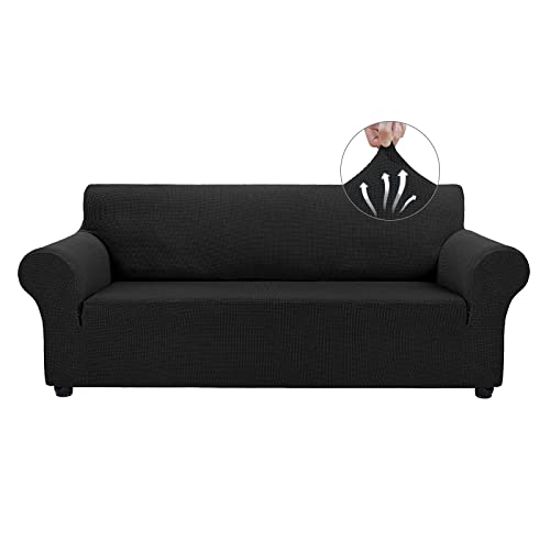 Stretch Sofa Covers for Cats in Black