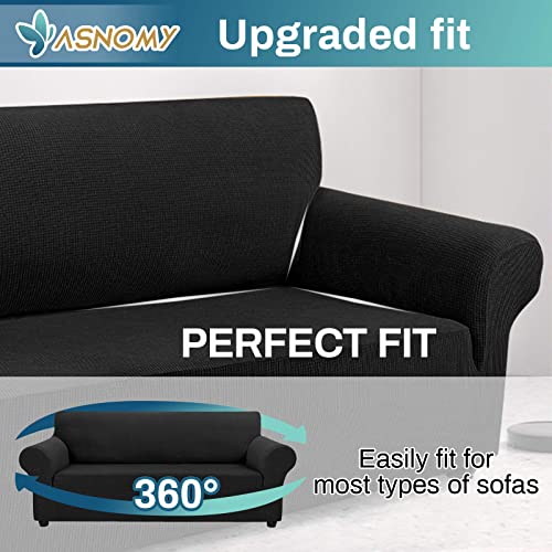 Stretch Sofa Covers for Cats in Black