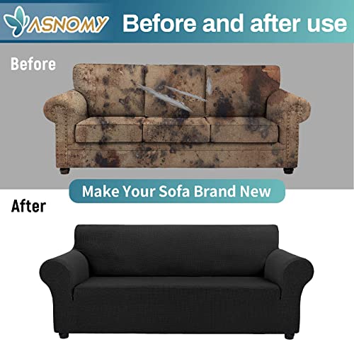 Stretch Sofa Covers for Cats in Black