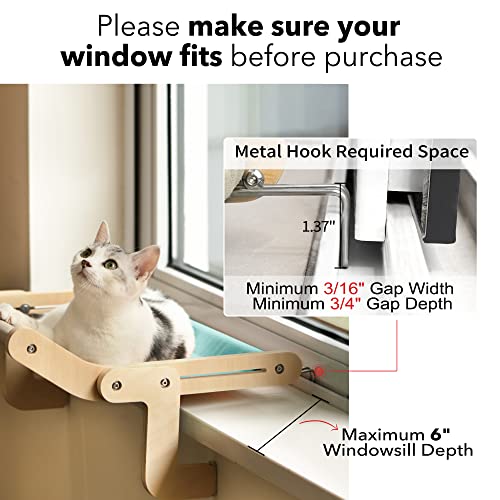 Cat Window Perch Bed with No Drilling/Suction Cup