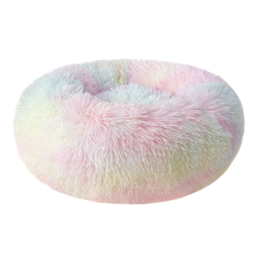 Round Donut Plush Pet Bed for Cats