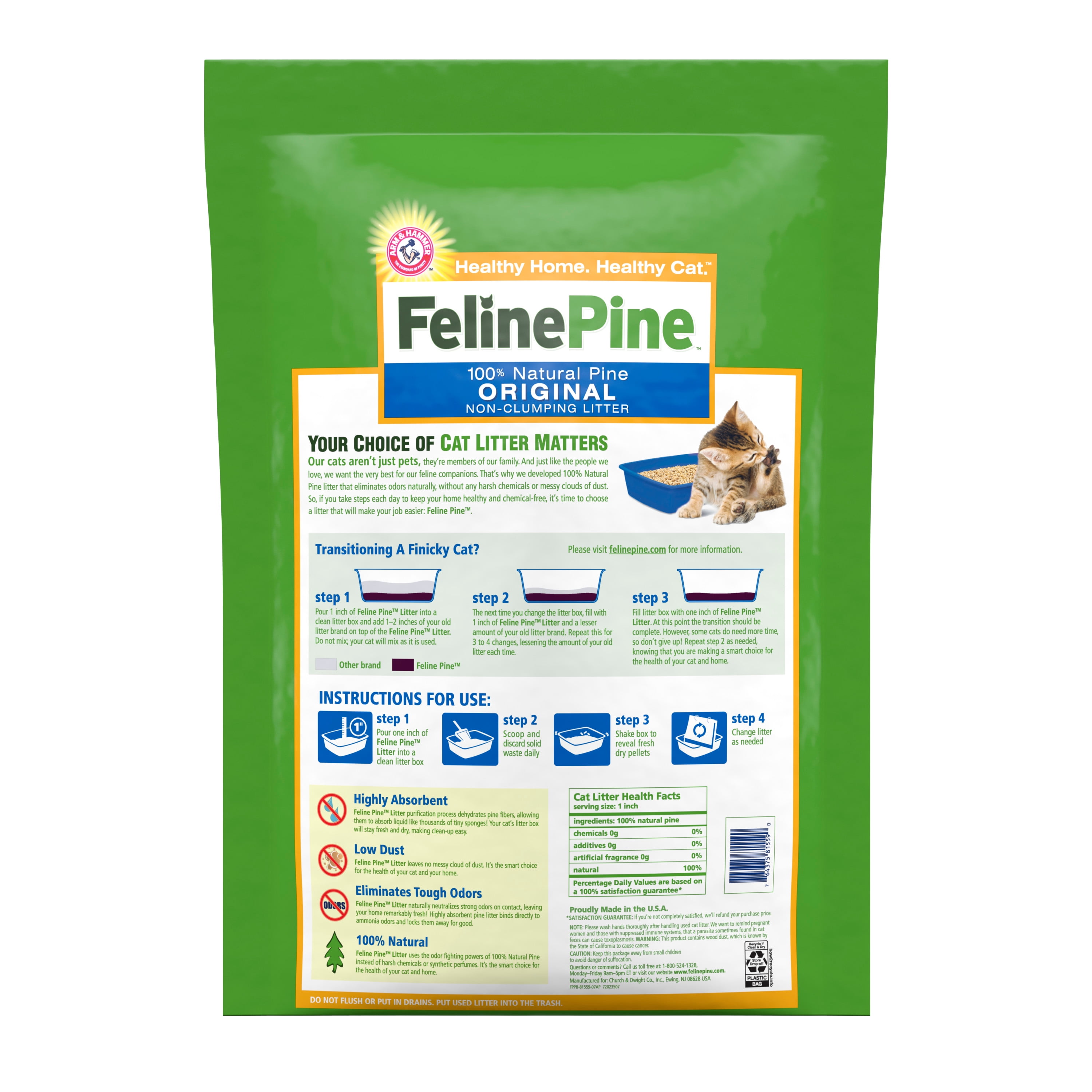 Feline Pine Original 100% Natural Cat Litter, 20lb