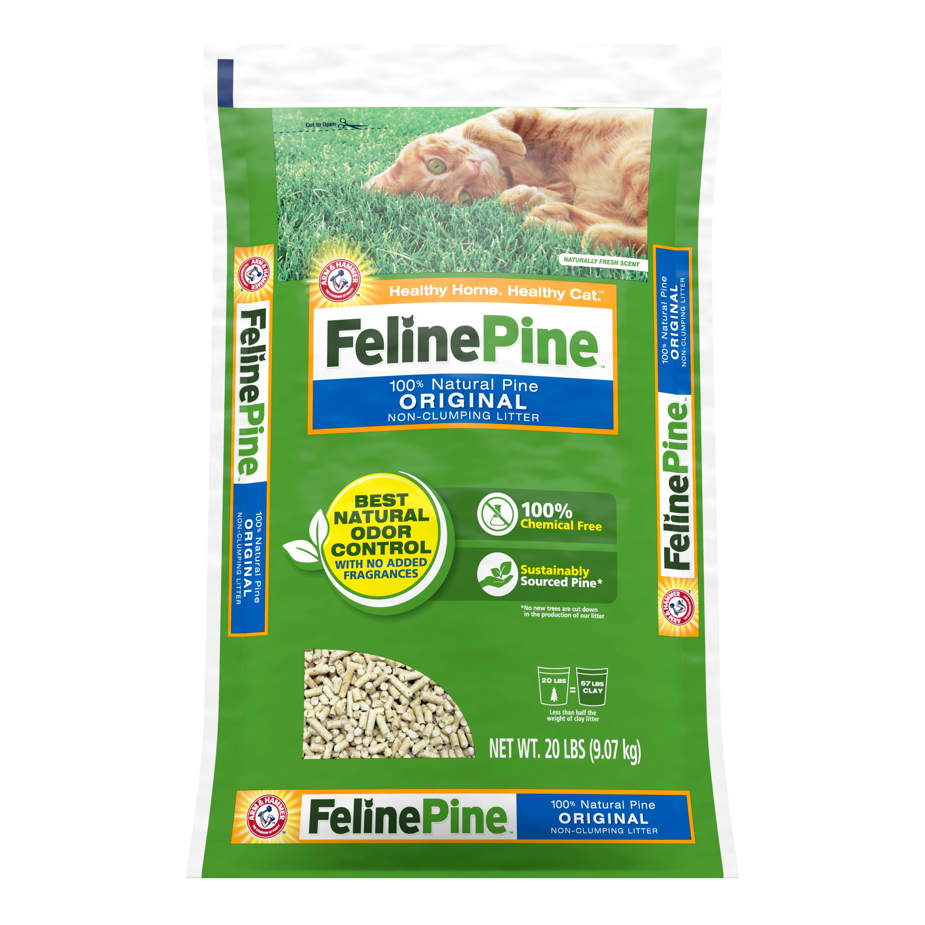 Feline Pine Original 100% Natural Cat Litter, 20lb