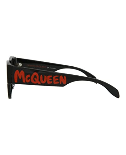 Alexander McQueen Mens Square/Rectangle Black Black Grey Fashion Designer Eyewear
