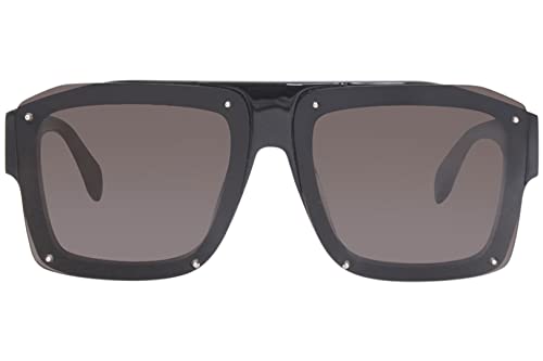 Alexander McQueen AM 0335 S- 001 Black/Grey Sunglasses