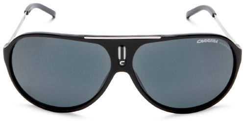 Carrera Unisex Adult Hot/S Sunglasses, Black and Palladium Frame/Grey Lens, 64 mm US