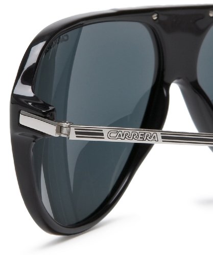 Carrera Unisex Adult Hot/S Sunglasses, Black and Palladium Frame/Grey Lens, 64 mm US