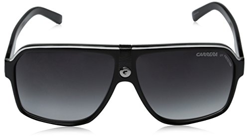 Carrera CA33/S Pilot Sunglasses, Black Cry Grey Frame/Dkgray Gradient Lens, 62 mm