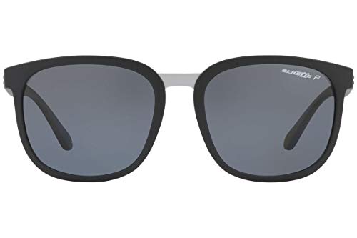 Arnette Matte Black Polarized Square Sunglasses
