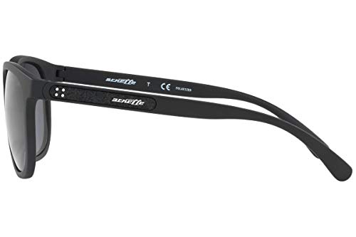 Arnette Matte Black Polarized Square Sunglasses