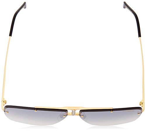 Carrera 1016/S Sunglasses CA1016S-0RHL-IC-6411 - Gold/Black Frame, Gray Mirror Shaded Silver