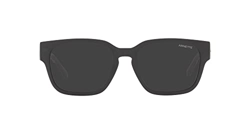 ARNETTE AN4294 Type Z Square Sunglasses, Matte Black/Dark Grey, 54 mm