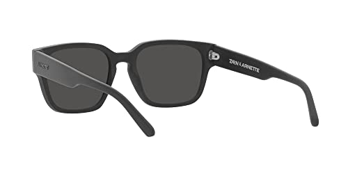 ARNETTE AN4294 Type Z Square Sunglasses, Matte Black/Dark Grey, 54 mm