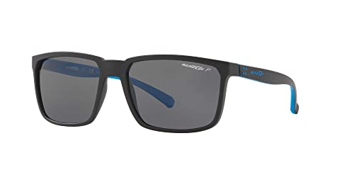 Arnette Men's Stripe Rectangular Matte Black Sunglasses