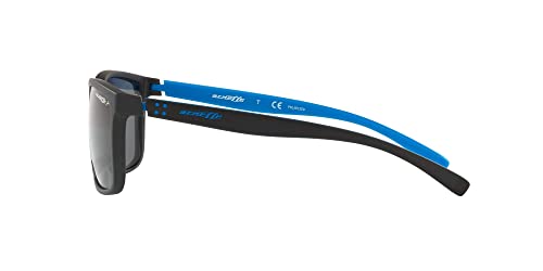 Arnette Men's Stripe Rectangular Matte Black Sunglasses