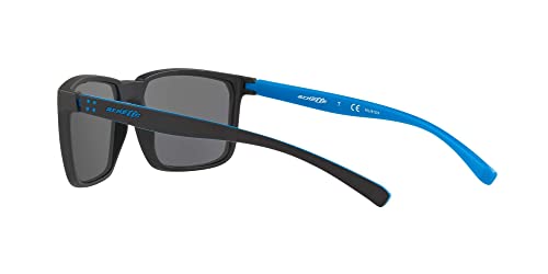 Arnette Men's Stripe Rectangular Matte Black Sunglasses