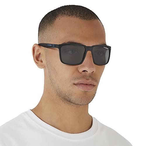 Arnette Men's Stripe Rectangular Matte Black Sunglasses