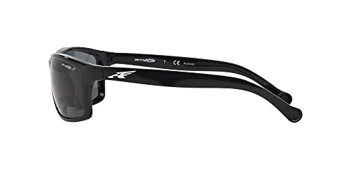 Arnette AN4207 Boiler Rectangular Sunglasses, Black/Grey Polarized, 61 mm