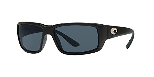 Costa Del Mar Matte Black Polarized Sunglasses, 59mm Men's Fantail