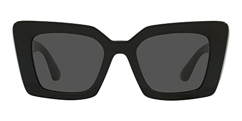 BURBERRY Daisy BE 4344 300187 Black Plastic Square Sunglasses Grey Lens
