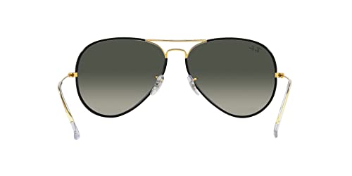 Ray-Ban Classic Aviator Sunglasses, Black/Gold, Gradient Lens